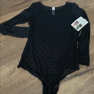 SPANX-NWT Sheer Polka Dot BodySuit